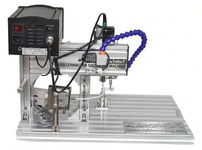 Poloautomatický pájecí stroj na USB konektory a kabely 205H - Automatický pájecí stroj