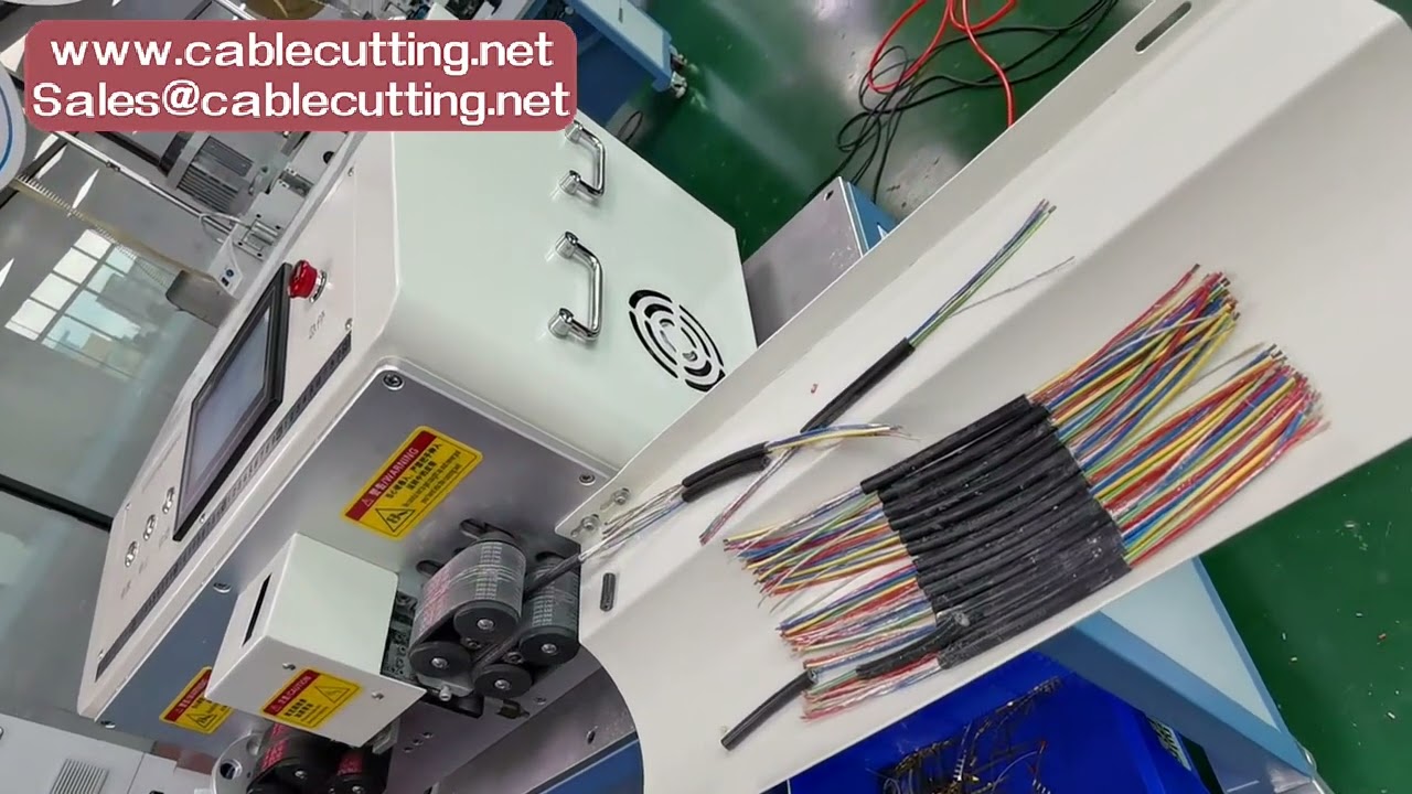 870-NW Automatic Adjustable Wire Stripping, Peeling, and Cutting Machine with 12-Wheel Drive, 7-Inch Touchscreen