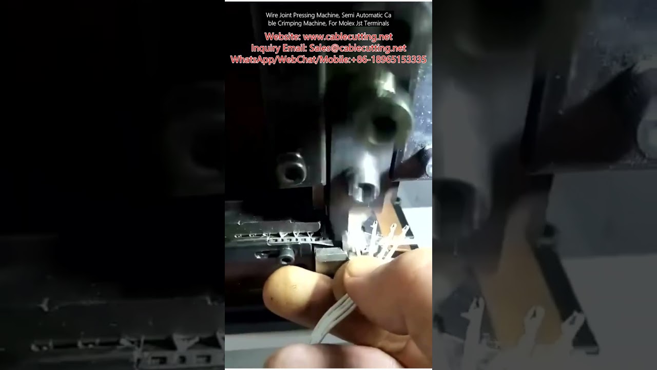 Poloautomatický krimpovací stroj na konektory Molex a JST | Lis na drátěné spoje