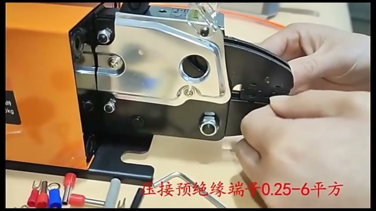 Portable 0-25-6mm² Pneumatic Terminal Crimping Machine for Pre-insulated Wire Crimper 0-4-1mpa