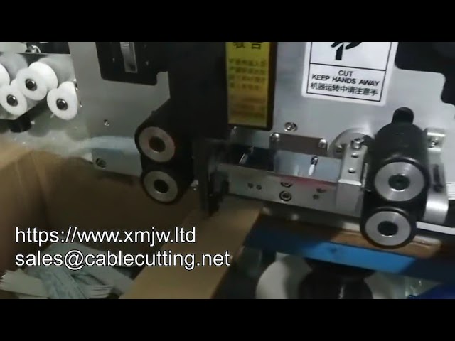 WPM-330-A-12-P Ribbon Wire Rehearsal Flat Cable Automatic Cutting Stripping Machine With Splitting Function