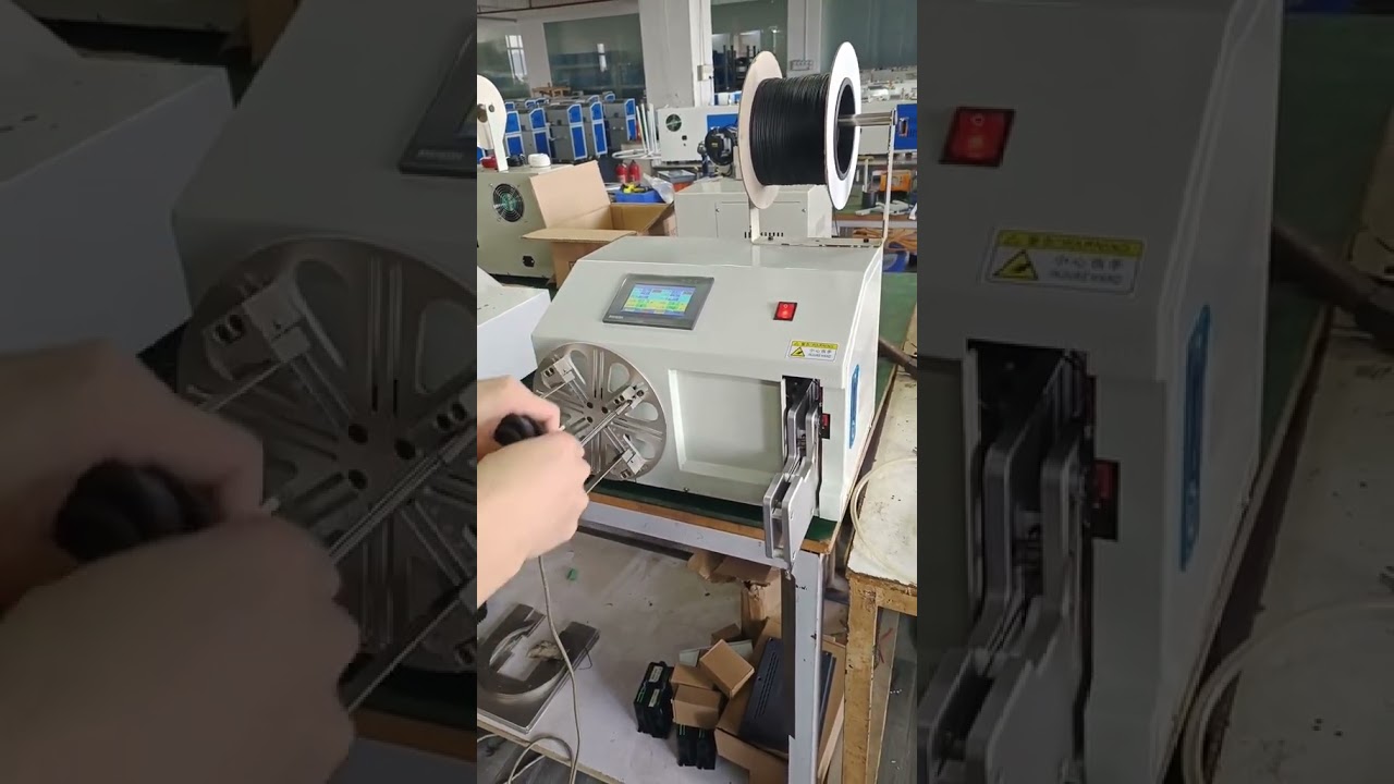 Fast Wire Winding and Tying Machine for Data and Power Cords