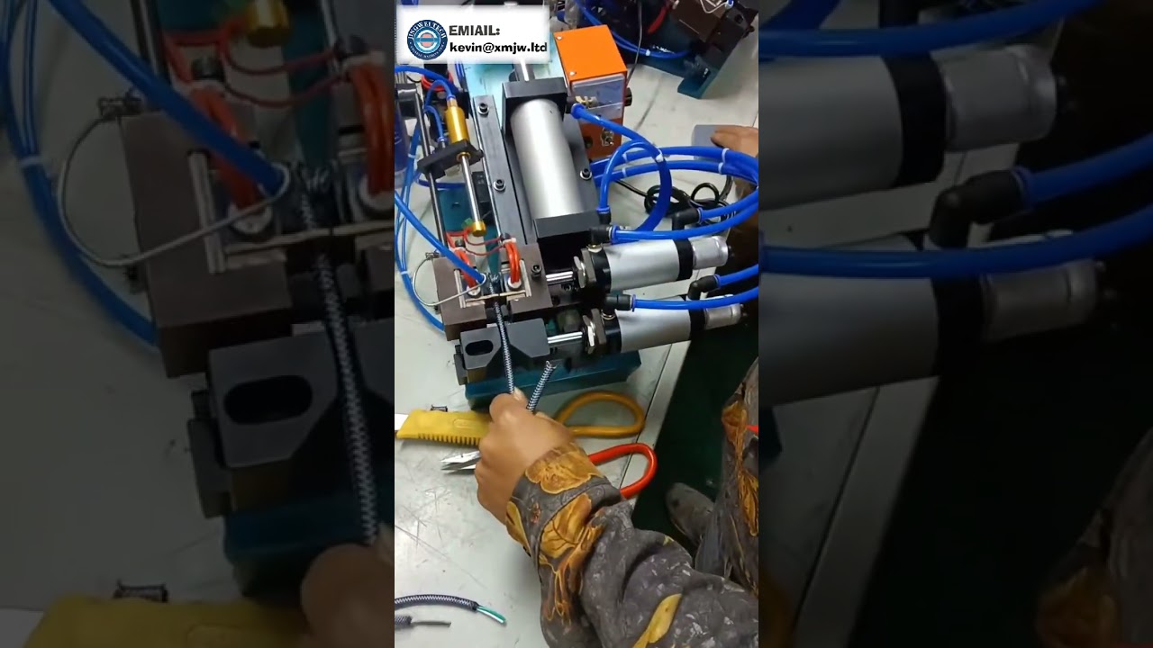 Horizontal 3-10mm Glass Fiber Braided Cable Hot Stripping Machine, Pneumatic High Temperature